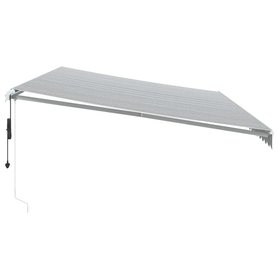 Auvent rétractable automatique anthracite et blanc 600x350 cm - 4