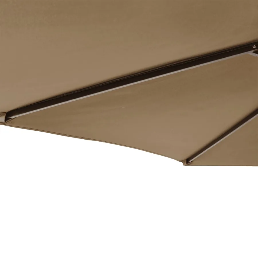 Parasol de jardin avec mât en acier taupe 225x225x212 cm - 8