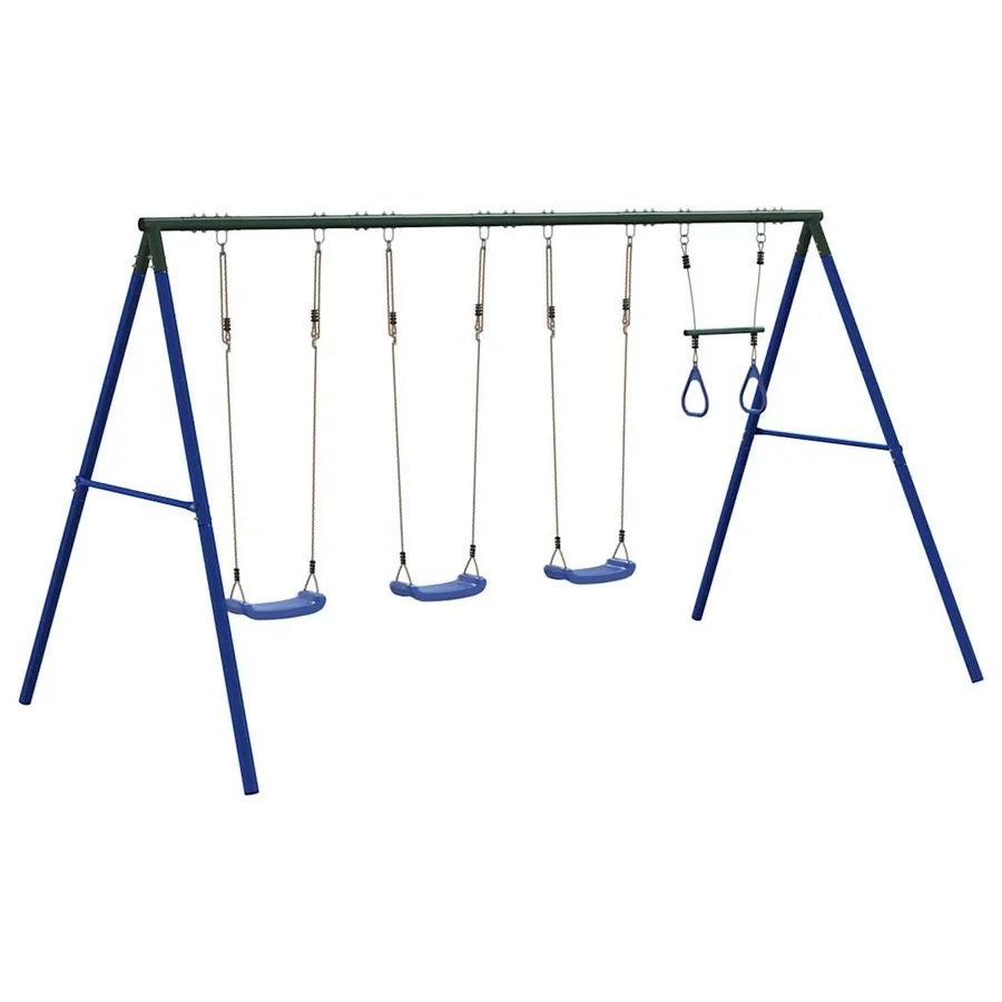 Ensemble de balançoire d'extérieur avec balançoires et trapèze - 5