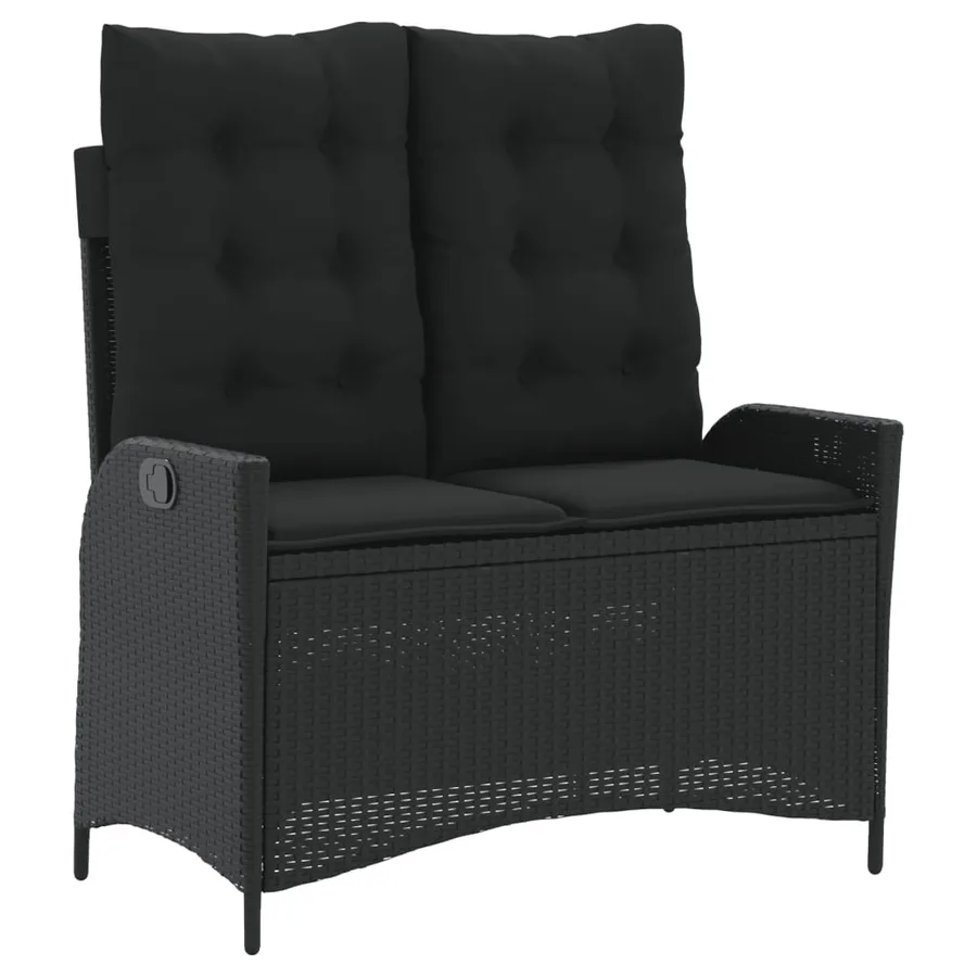 Ensemble à manger de jardin 4 pcs avec coussins noir - 4