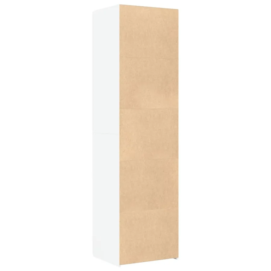 Buffet haut blanc 50x42,5x185 cm bois d'ingénierie - 4