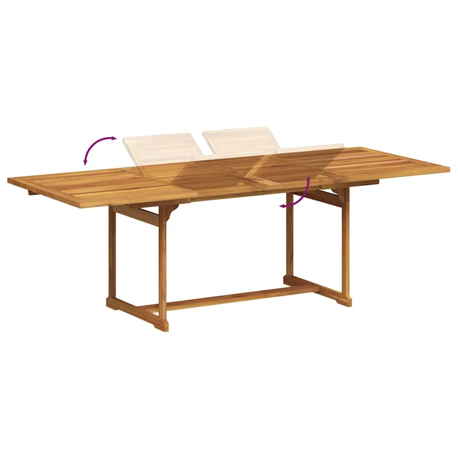 Ensemble à manger de jardin 9pcs bois d'acacia solide textilène - 7