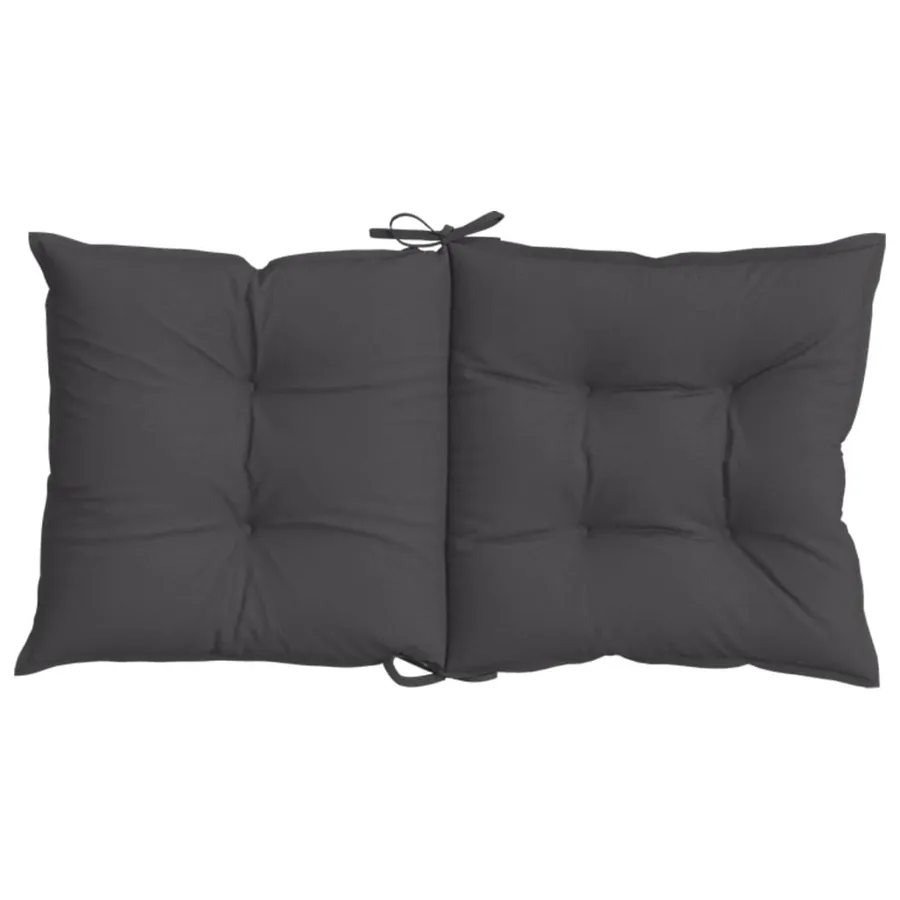 Coussins de chaise à dossier bas lot de 4 anthracite mélangé - 7