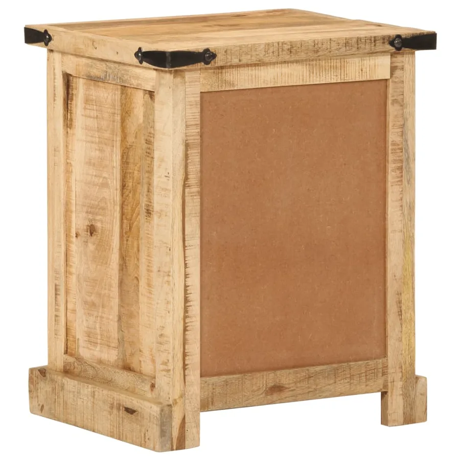 Table de chevet 40x35x50 cm bois de manguier massif - 5