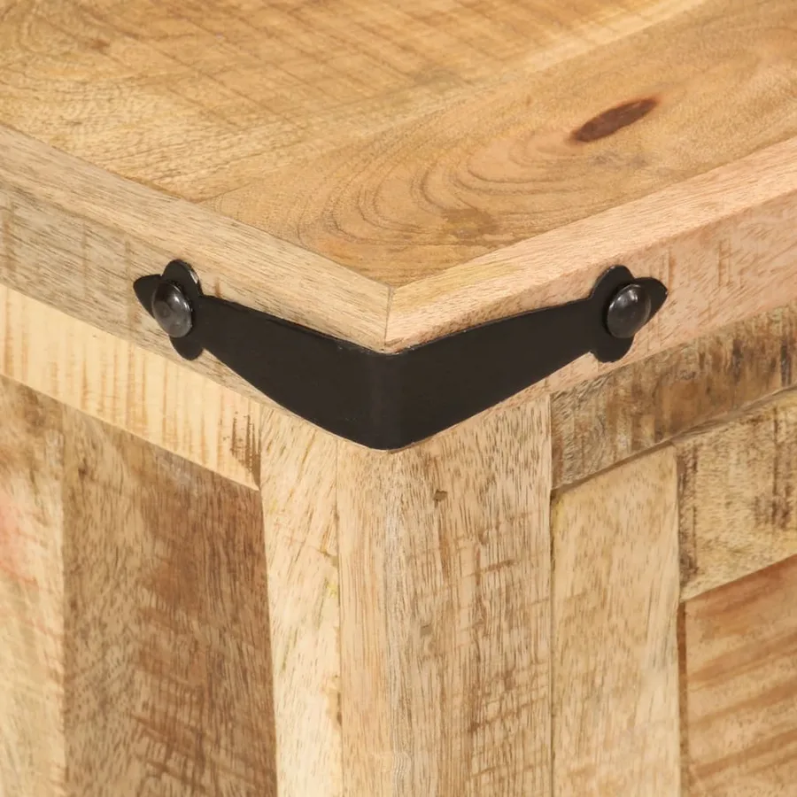 Table de chevet 40x35x50 cm bois de manguier massif - 6