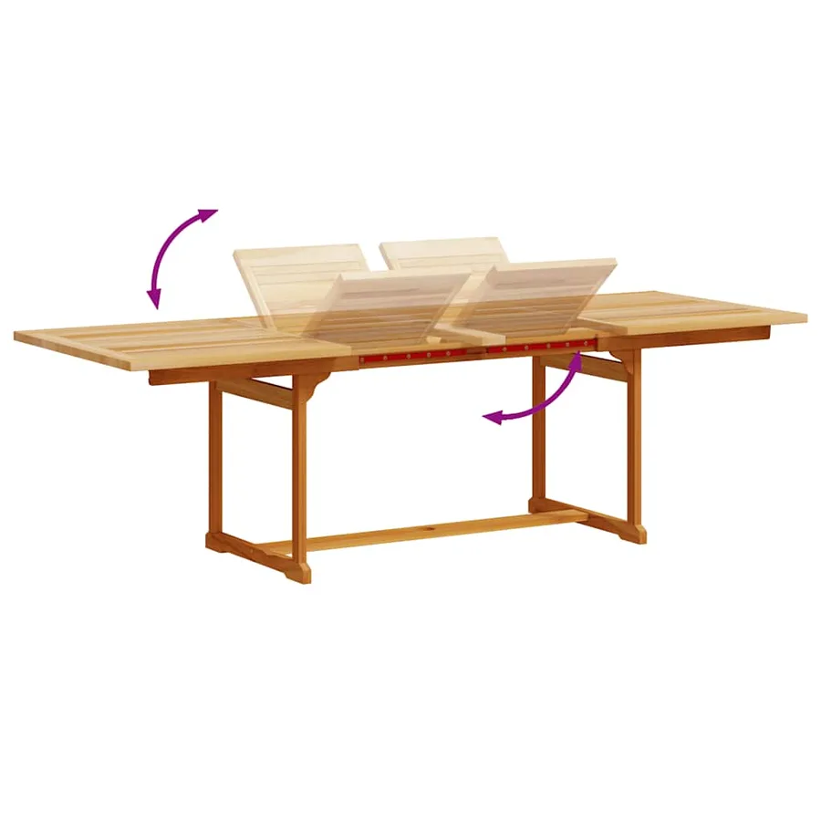 Ensemble à manger de jardin 9pcs bois d'acacia solide textilène - 8