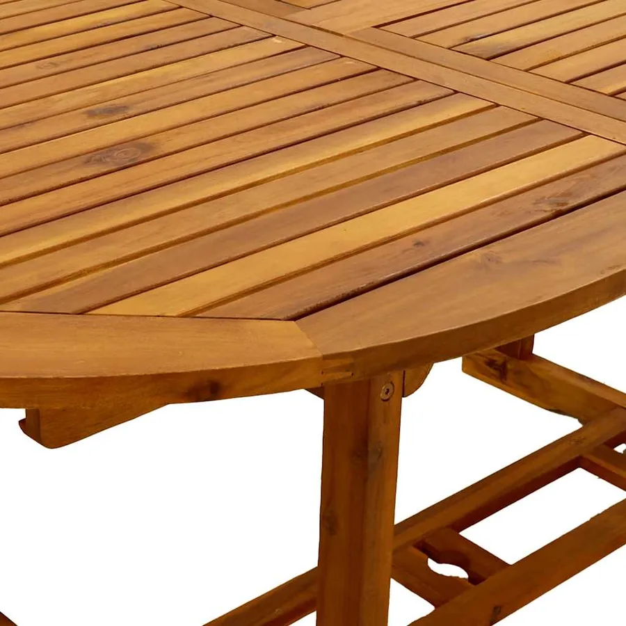 Ensemble à manger de jardin 5pcs bois d'acacia solide textilène - 7