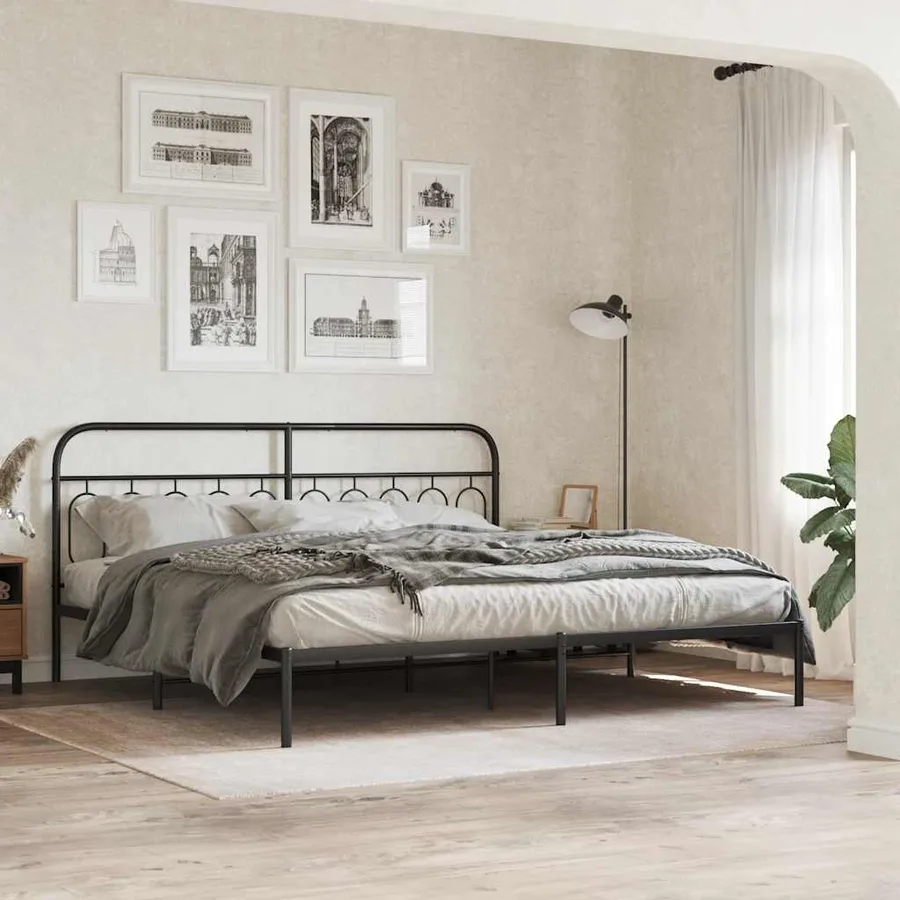 Tête de lit de remplacement métal noir 200 cm - 3