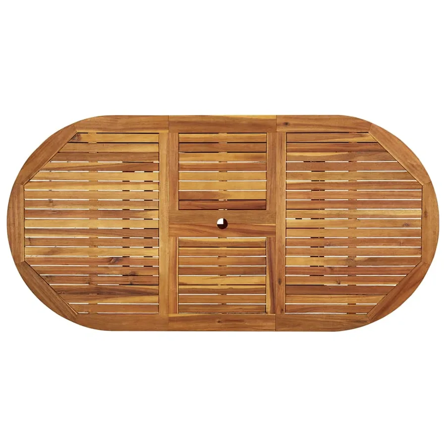 Ensemble à manger de jardin 5pcs bois d'acacia solide textilène - 6