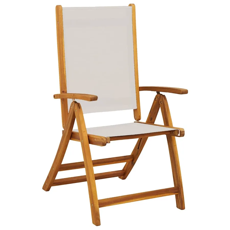 Ensemble à manger de jardin 9pcs bois d'acacia solide textilène - 4