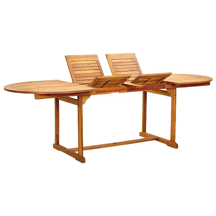 Ensemble à manger de jardin 9pcs bois d'acacia solide textilène - 5