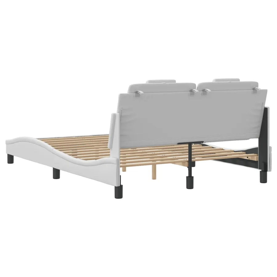 Cadre de lit Viana avec LED sans matelas blanc 140x200 cm - 10