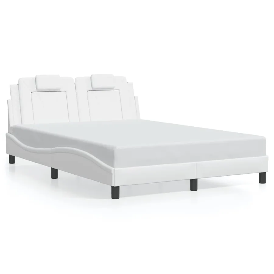 Cadre de lit Viana avec LED sans matelas blanc 140x200 cm - 5