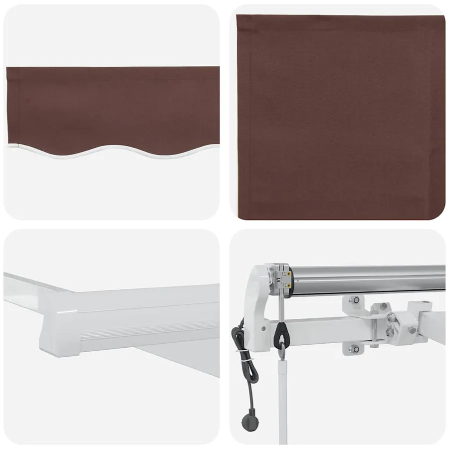 Auvent rétractable automatique marron 400x300 cm - 10