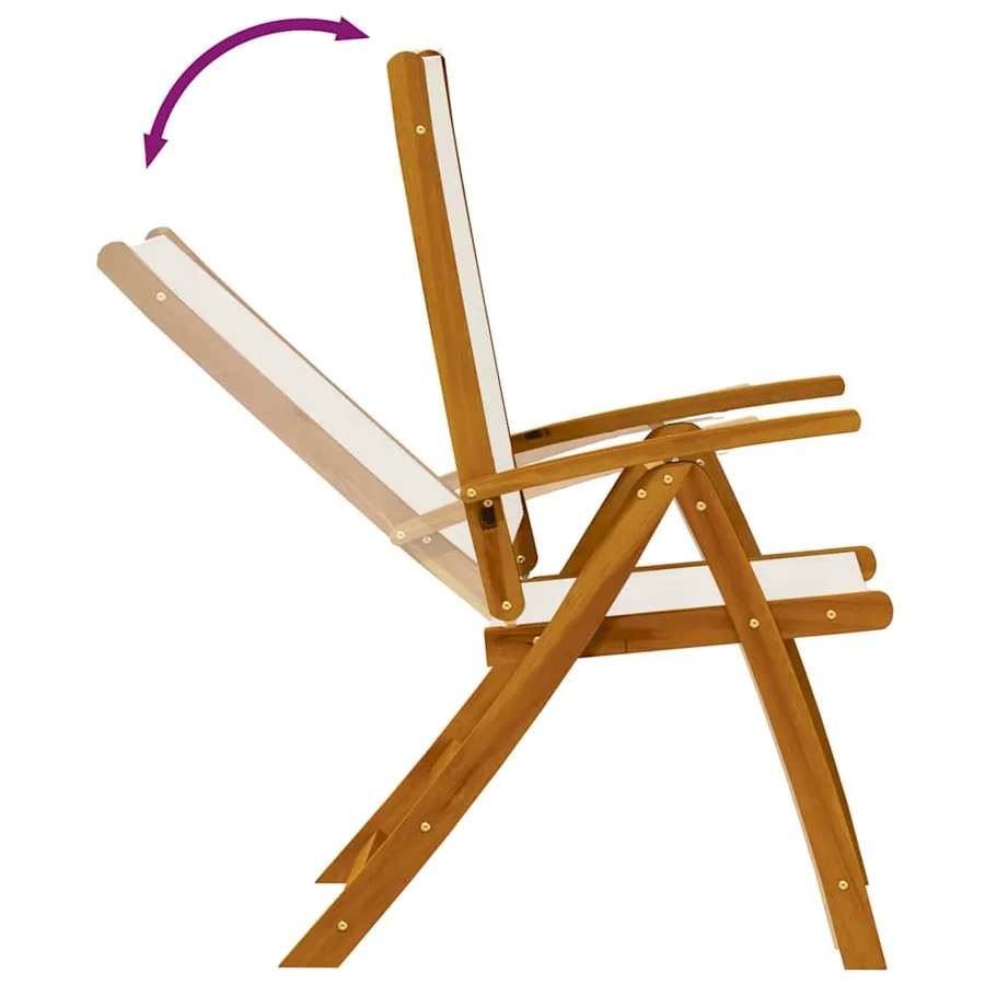 Ensemble à Manger de jardin 7pcs bois d'acacia solide textilène - 6