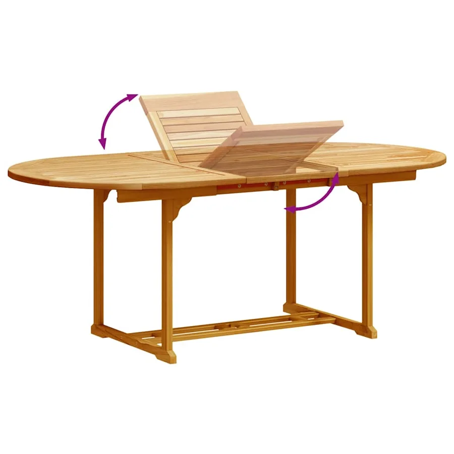 Ensemble à Manger de jardin 7pcs bois d'acacia solide textilène - 8