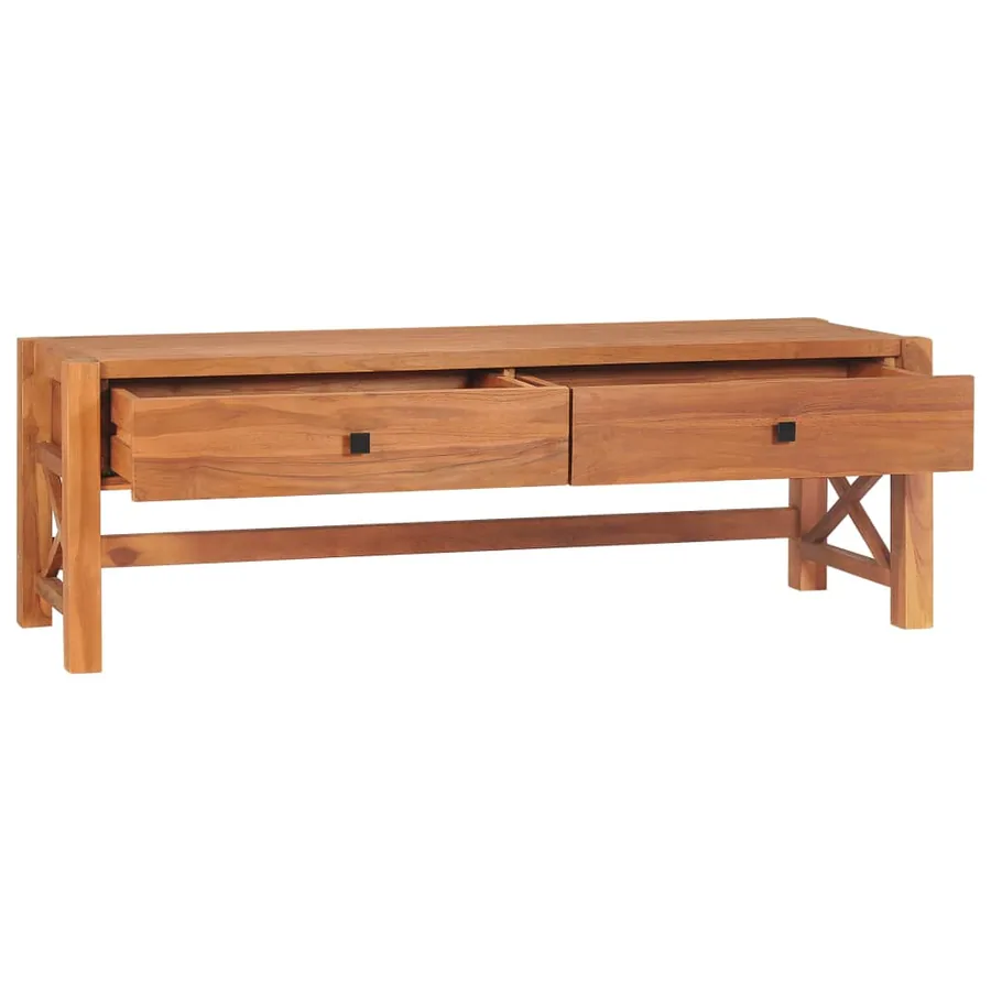 Meuble TV 140x40x45 cm Bois de teck - 2