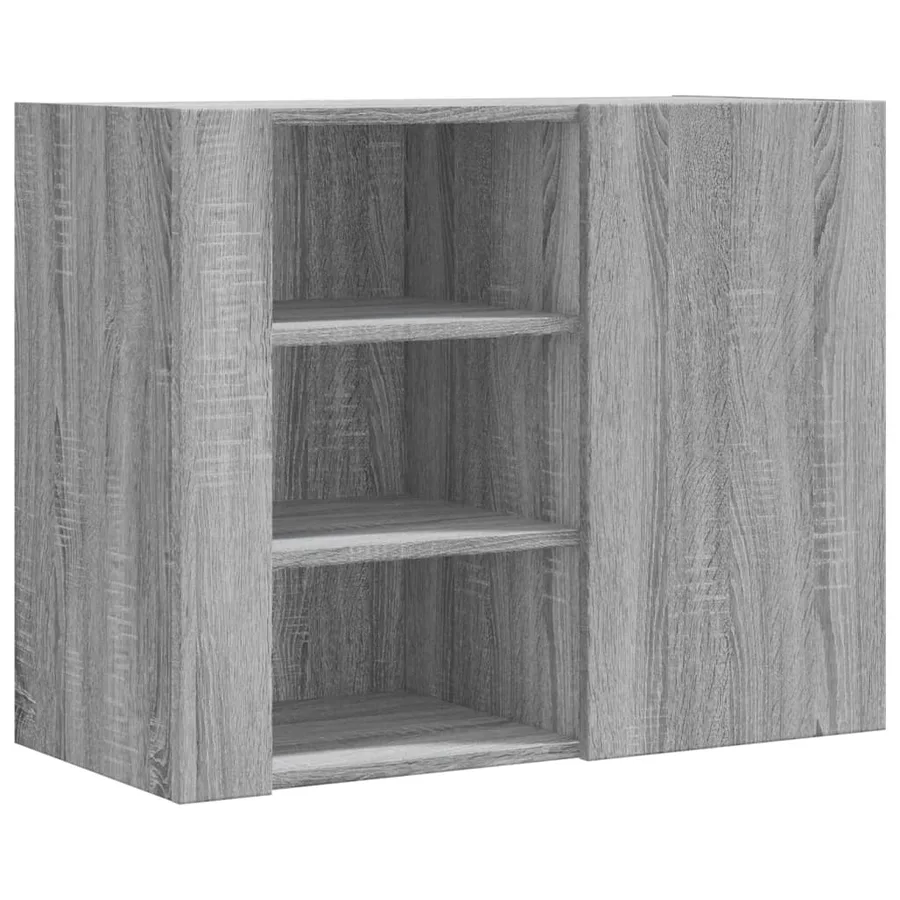 Armoire murale sonoma gris 75x35x60 cm bois d'ingénierie - 2