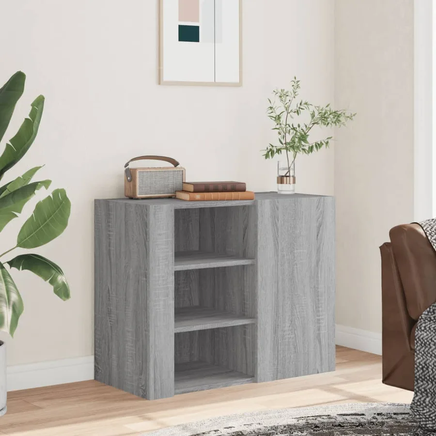 Armoire murale sonoma gris 75x35x60 cm bois d'ingénierie - 3