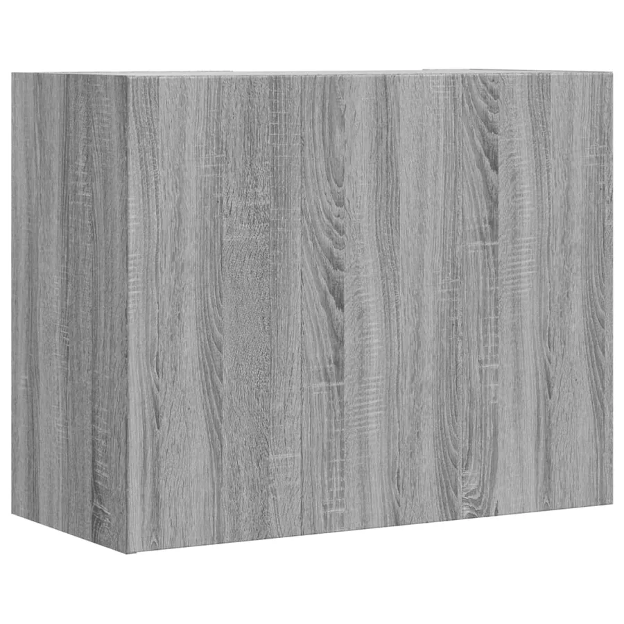 Armoire murale sonoma gris 75x35x60 cm bois d'ingénierie - 6