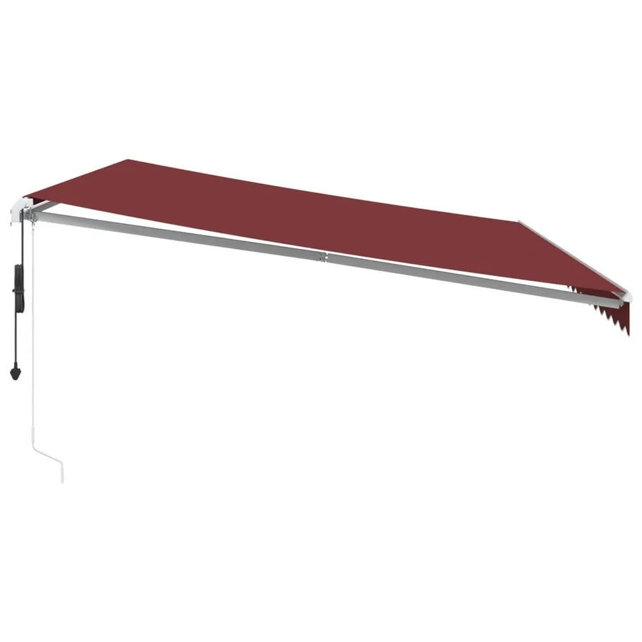 Auvent rétractable automatique avec LED bordeaux 500x350 cm - 5
