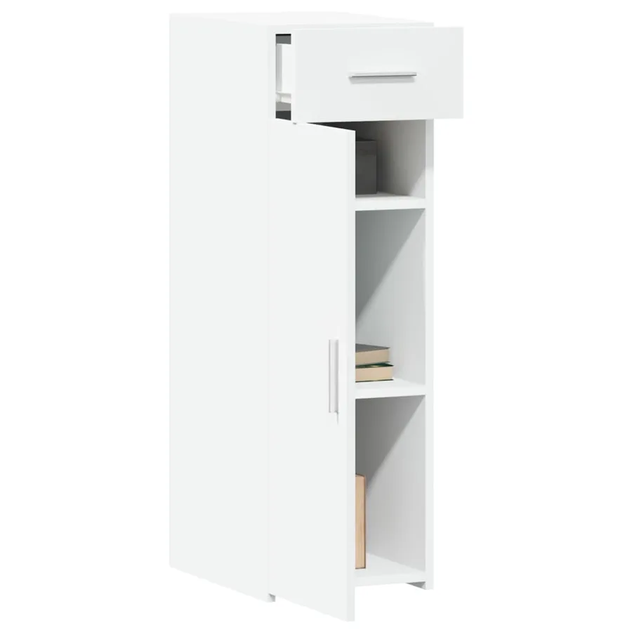 Buffet blanc 30x42,5x93 cm bois d'ingénierie - 7