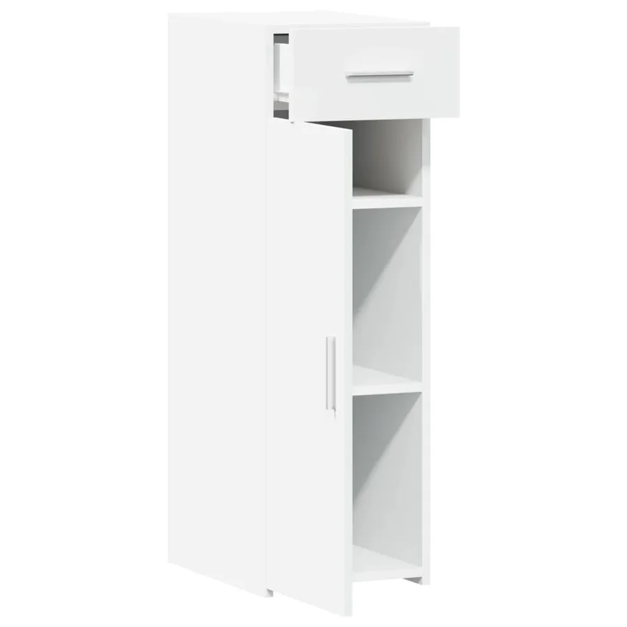 Buffet blanc 30x42,5x93 cm bois d'ingénierie - 9