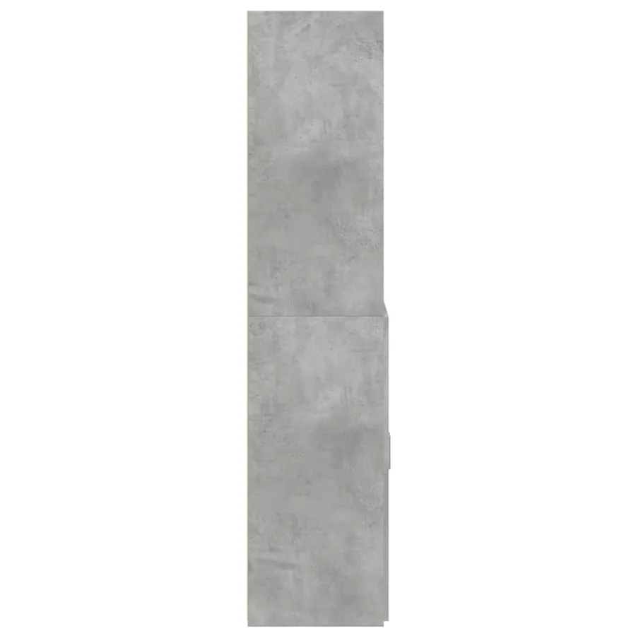 Buffet haut gris béton 80x42,5x185 cm bois d'ingénierie - 5