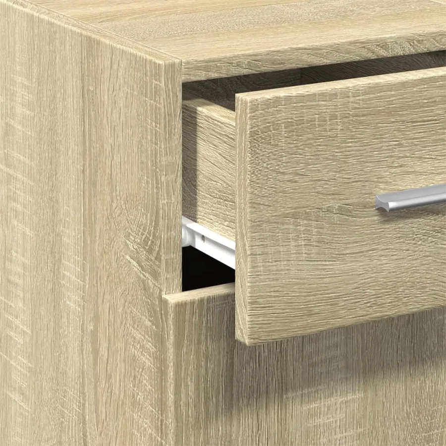 Buffet chêne sonoma 30x42,5x93 cm bois d'ingénierie - 6