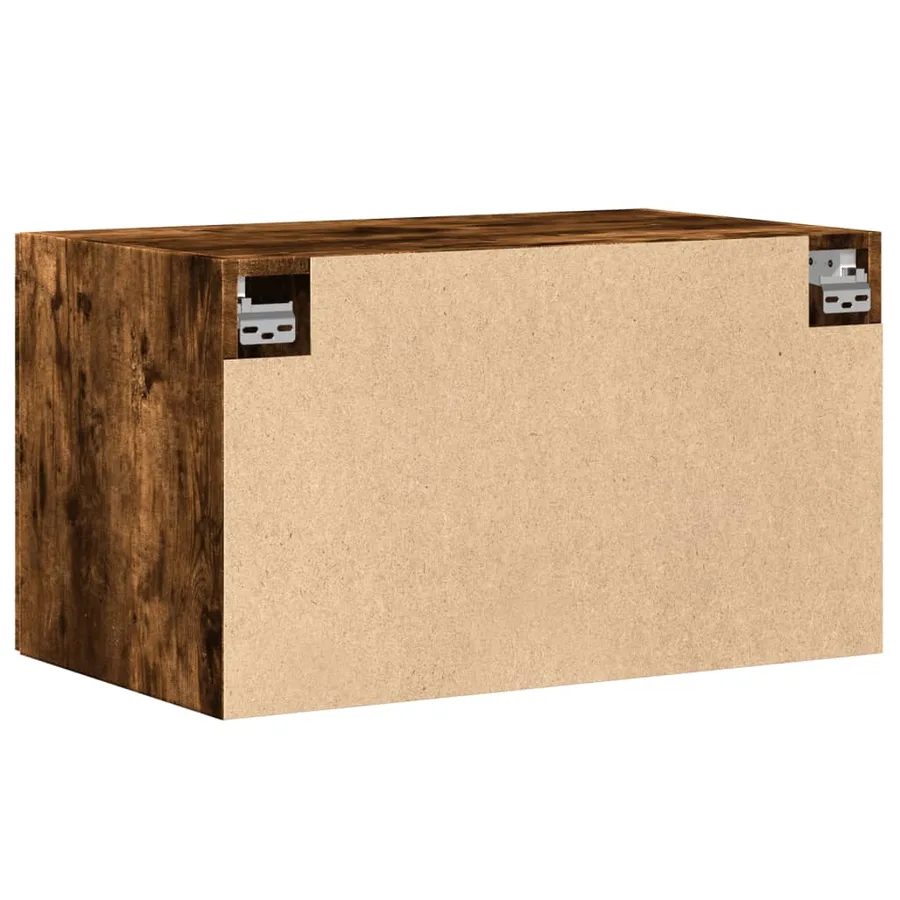 Armoire murale chêne fumé 70x42,5x40 cm bois d'ingénierie - 6