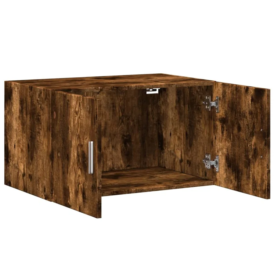 Armoire murale chêne fumé 70x42,5x40 cm bois d'ingénierie - 7