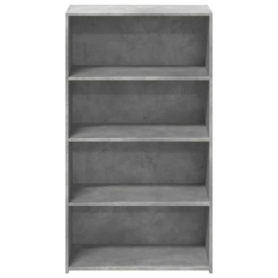 Buffet haut gris béton 70x41x124 cm bois d'ingénierie - 4