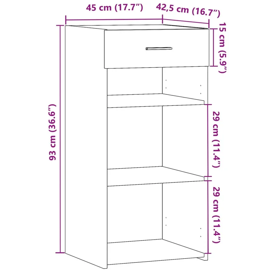 Buffet blanc 45x42,5x93 cm bois d'ingénierie - 10