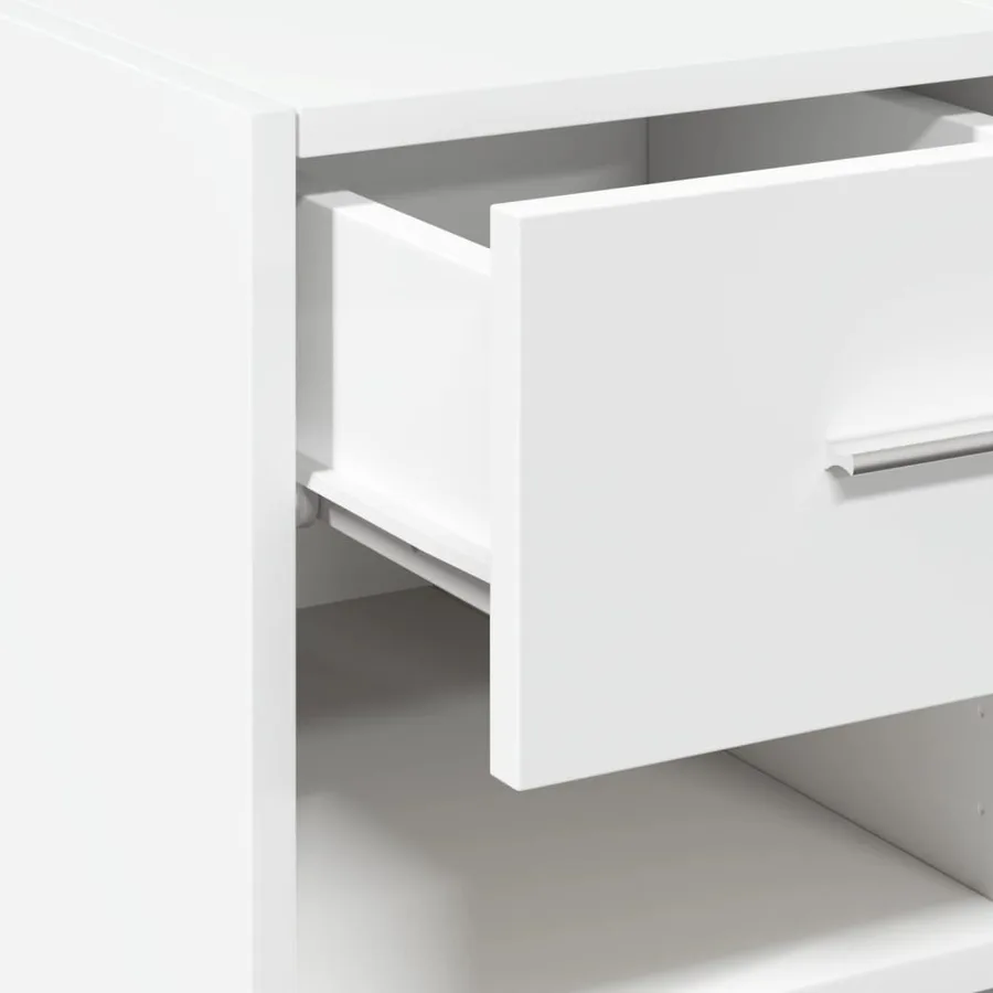 Buffet blanc 45x42,5x93 cm bois d'ingénierie - 8
