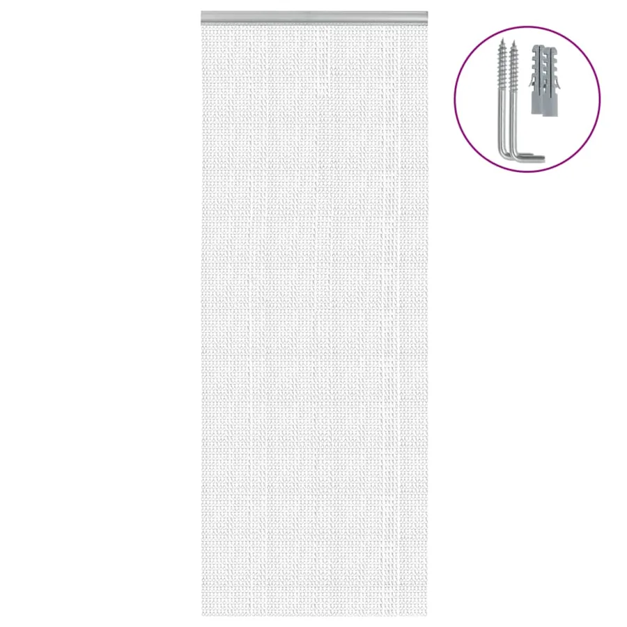Moustiquaire de porte à chaîne 80x201 cm aluminium
