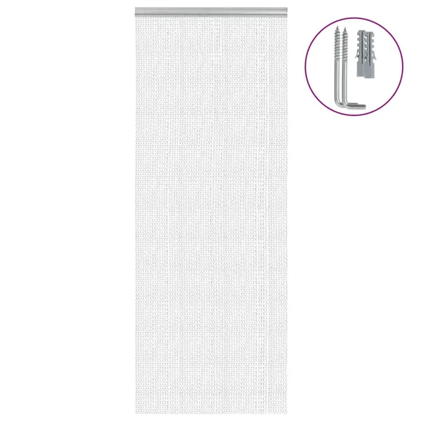 Moustiquaire de porte à chaîne 80x201 cm aluminium