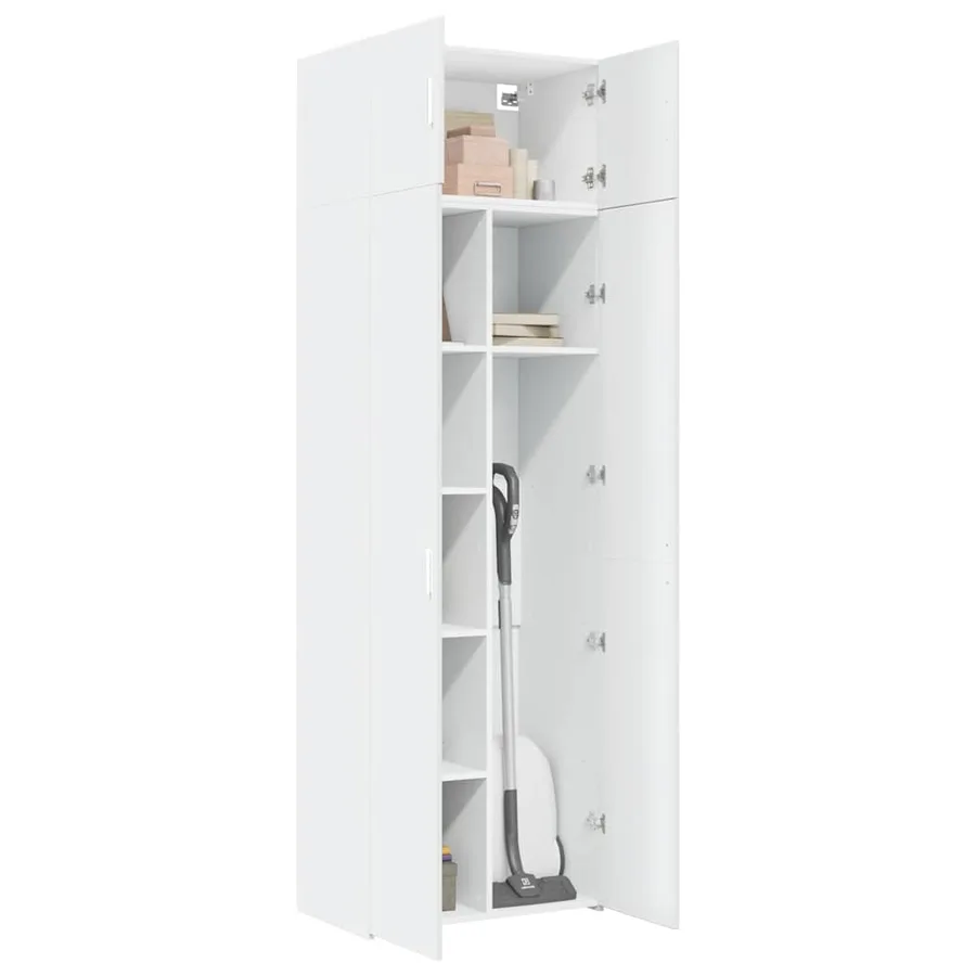 Armoire de rangement blanc 70x42,5x225 cm bois d'ingénierie - 3