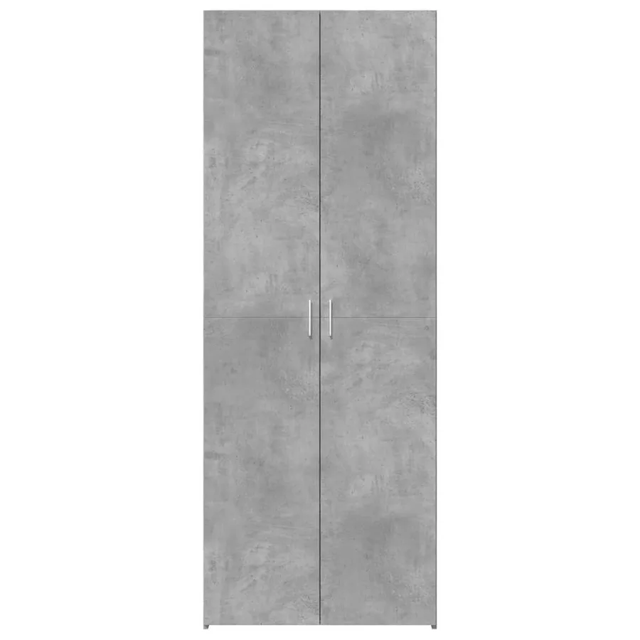 Buffet haut gris béton 70x42,5x185 cm bois d'ingénierie - 3