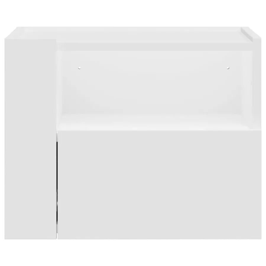 Tables de chevet murales 2 pcs blanc 45x30x35 cm - 4
