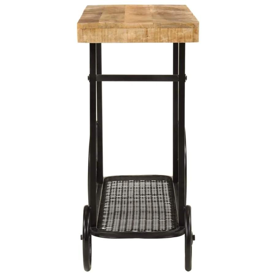 Table console 112x36x76 cm bois massif de manguier et fer - 3