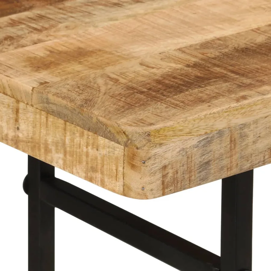 Table console 112x36x76 cm bois massif de manguier et fer - 5