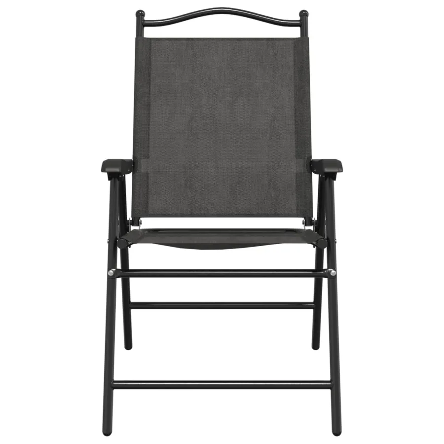 Chaises de jardin pliables lot de 8 en acier et textilène - 5