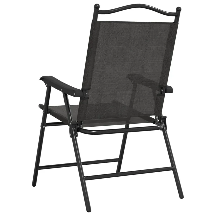 Chaises de jardin pliables lot de 8 en acier et textilène - 7