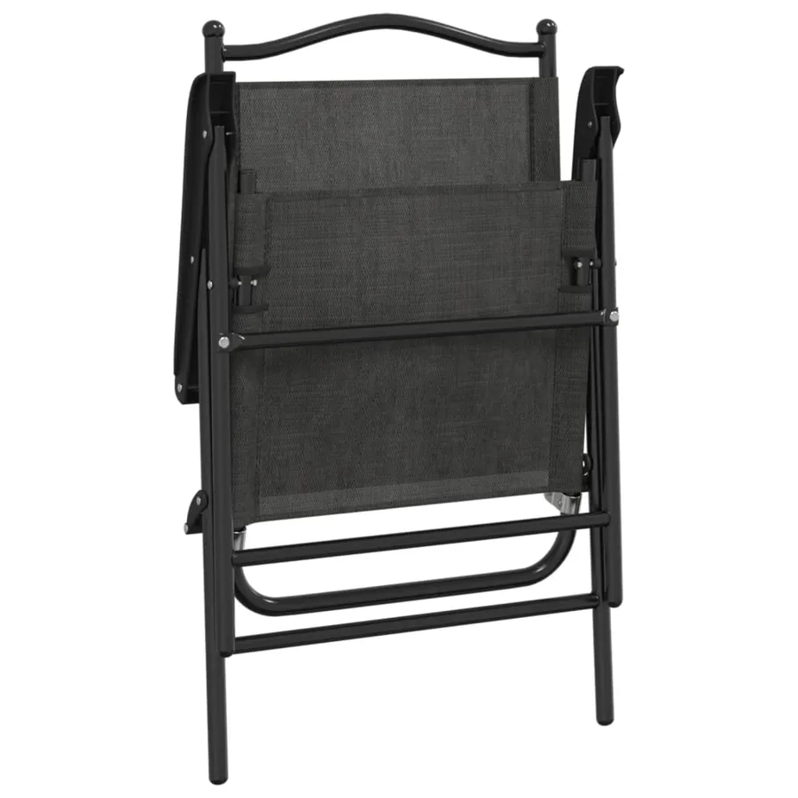 Chaises de jardin pliables lot de 8 en acier et textilène - 8