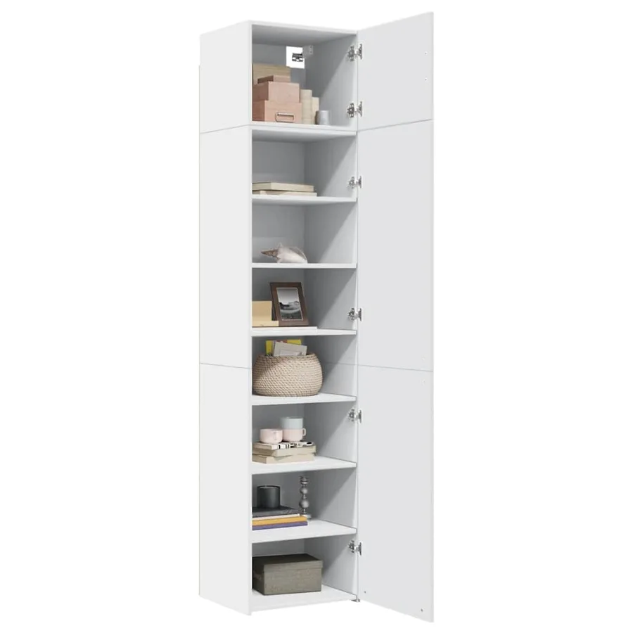 Armoire de rangement mince blanc 50x42,5x225 cm - 3