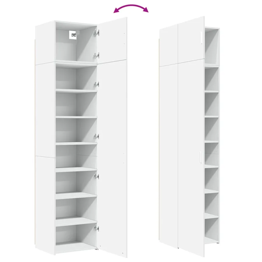 Armoire de rangement mince blanc 50x42,5x225 cm - 9