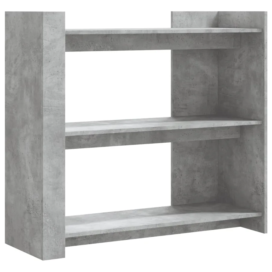 Table console gris béton 100x35x90 cm bois d'ingénierie - 2