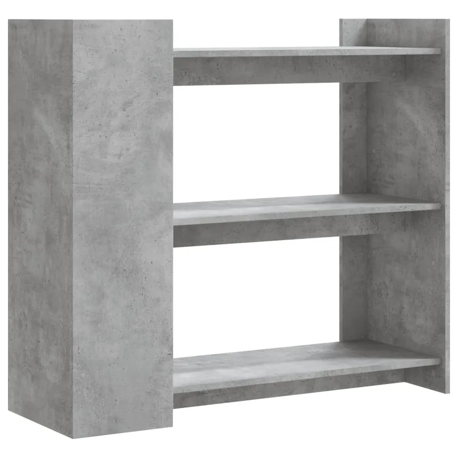 Table console gris béton 100x35x90 cm bois d'ingénierie - 6