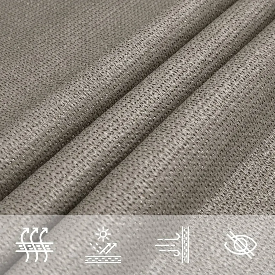 Voile d'ombrage 160 g/m² rectangulaire gris clair 2x4,5 m PEHD - 8