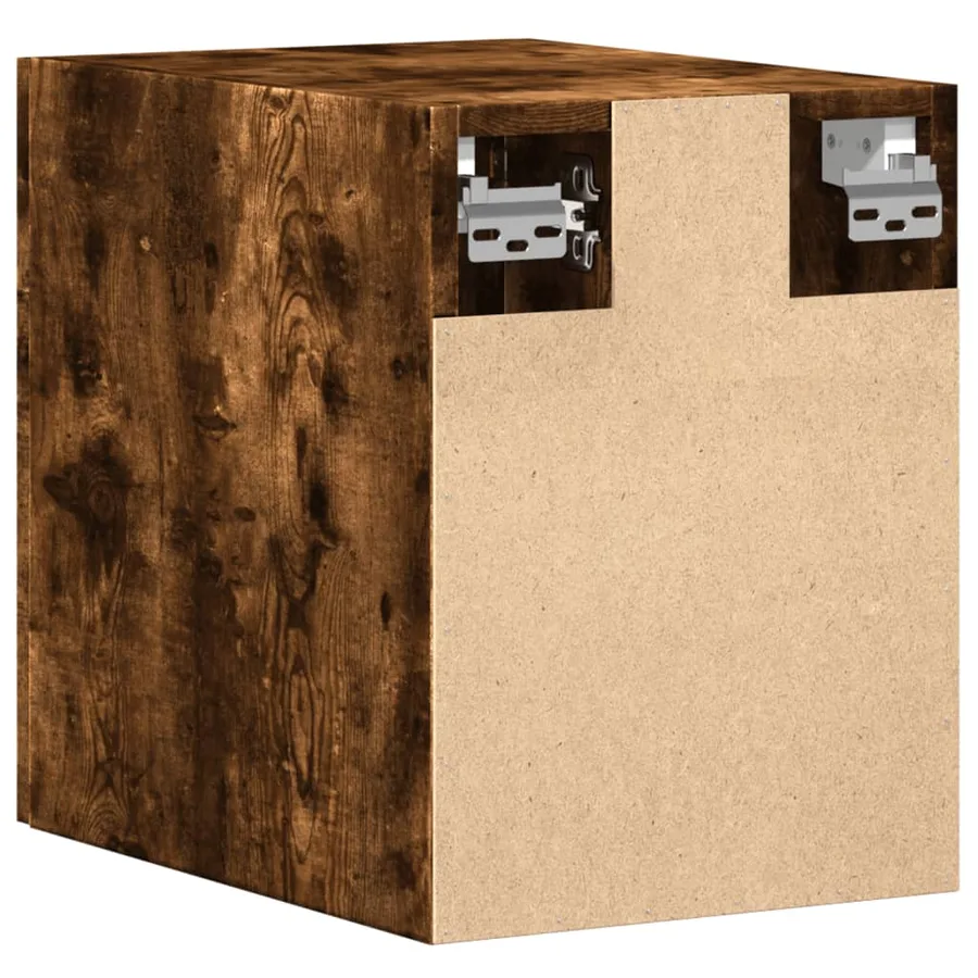 Armoire murale chêne fumé 30x42,5x40 cm bois d'ingénierie - 6